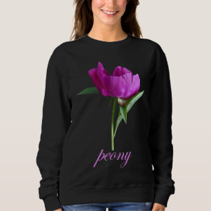 Pink Peony Flower Photo Sweatshirt