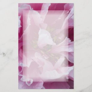 Pink Peony Flower Stationery