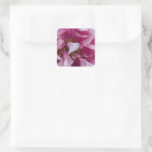 Pink Peony Flower Wedding Envelope Seals