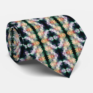 Pink Peony Flowers Multiplied Abstract Tie