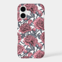 Pink peony garden