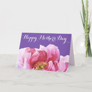 Pink Peony Happy Mother's Day Greeting Card
