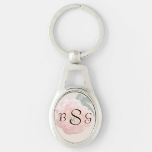 Pink Peony in Sunshine Wedding Products Key Ring