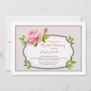 Pink Peony Invitation