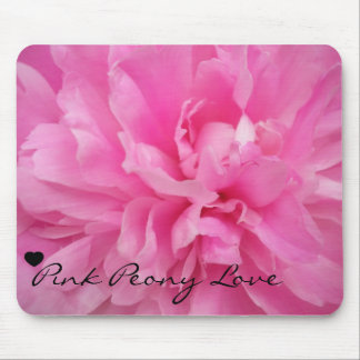 Pink Peony Love Mouse Mat