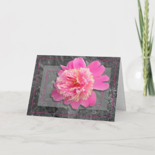 Pink Peony Mother's Large Font Day Card
