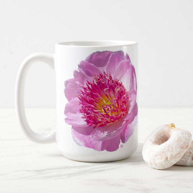 Pink Peony Mug (With Donut)