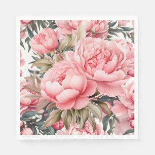 Pink Peony Napkin
