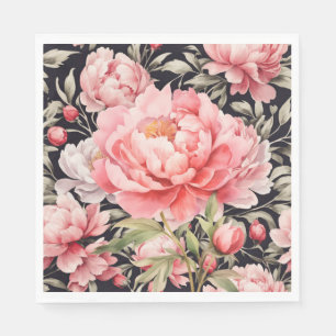 Pink Peony Napkin