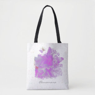 *~* Pink Peony Painting Art Butterfly Baby AR3 Tote Bag