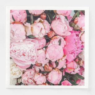 Pink Peony  Party Design Napkin