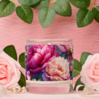 Pink Peony  Peonies Floral Scented Jar Candle