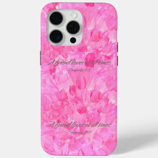 Pink Peony Phone Case-A Friend Loves Case-Mate iPhone Case (Back)
