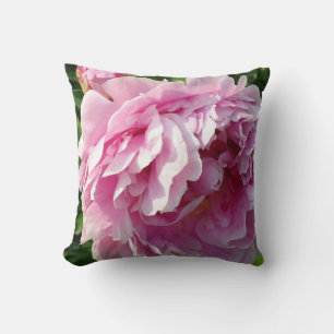 Pink Peony photo cottage farmhouse floral garden Cushion