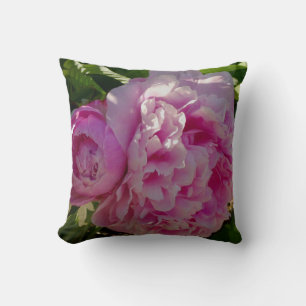 Pink Peony photo cottage farmhouse floral garden Cushion