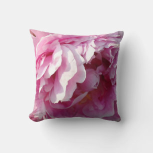 Pink Peony photo cottage farmhouse floral garden Cushion