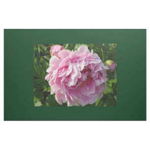 Pink Peony photo cottage farmhouse floral garden Fabric