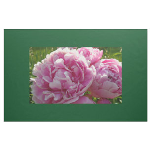 Pink Peony photo cottage farmhouse floral garden Fabric