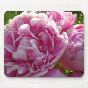 Pink Peony photo cottage farmhouse floral garden Mouse Mat