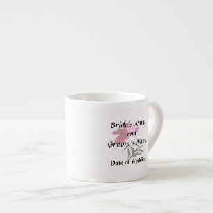 Pink Peony Profile Wedding Products Espresso Cup