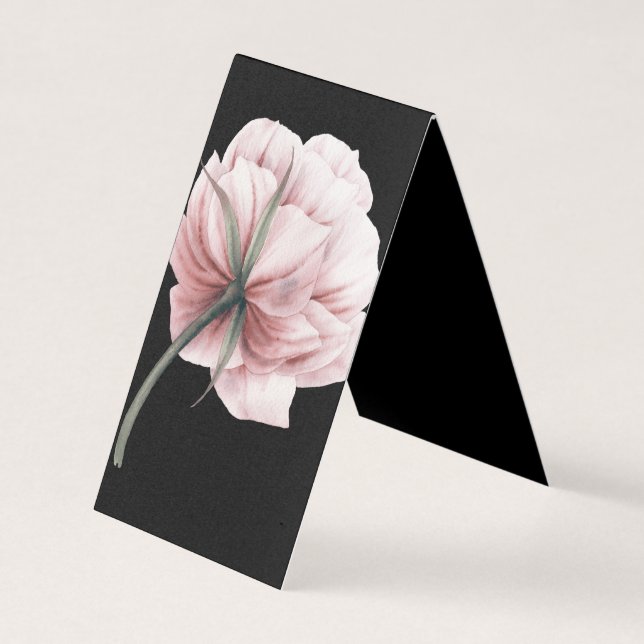 Pink peony,romantic flower pattern,chic,lovely business card (Front)