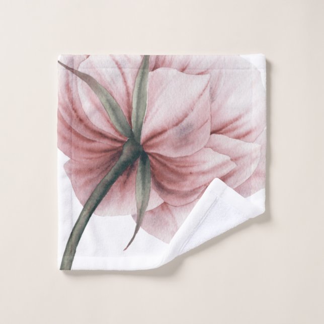Pink peony,romantic flower pattern,chic,lovely wash cloth (Wash Cloth)