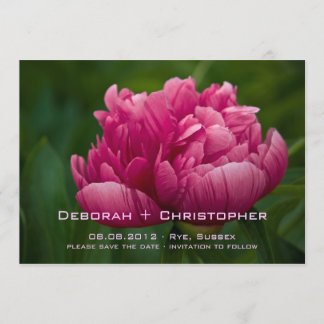 Pink Peony • Save the Date Announcement
