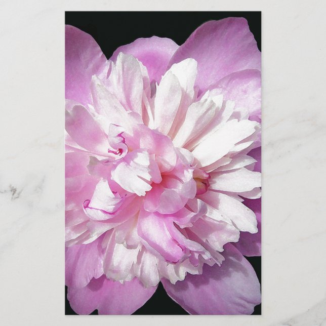 Pink Peony Stationery (Front)