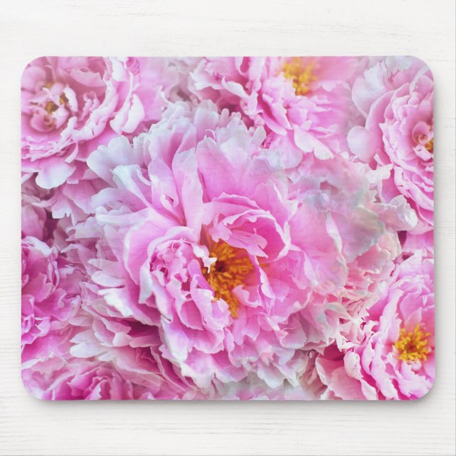 Pink Peony Summer Floral Bouquet  Mouse Mat (Front)