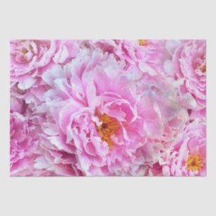 Pink Peony Summer Floral Bouquet Tissue Paper
