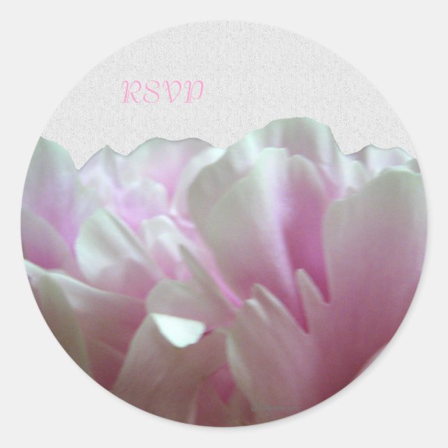Pink Peony Texture Custom Envelope Seals (Front)