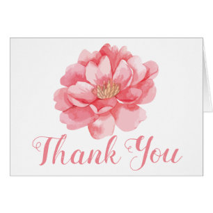 Pink Peony Thank You Floral Flowers Peonies