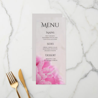 Pink peony view Flat Menu
