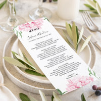 Pink Peony Watercolor Wedding
