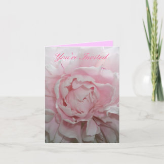 Pink Peony Wedding Invitation Template