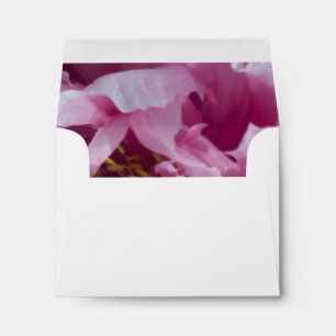 Pink Peony Wedding RSVP Card Envelope