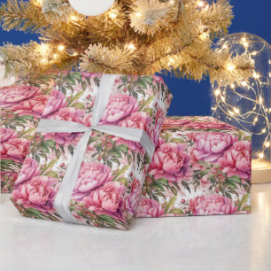 Pink Peony Wrapping Paper