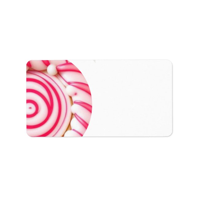 Pink/PeppermintCandy/Cookie/Return Address Label (Front)