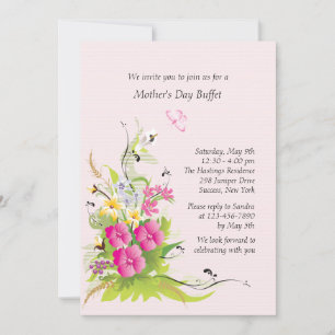 Pink Perfection Floral Invitation