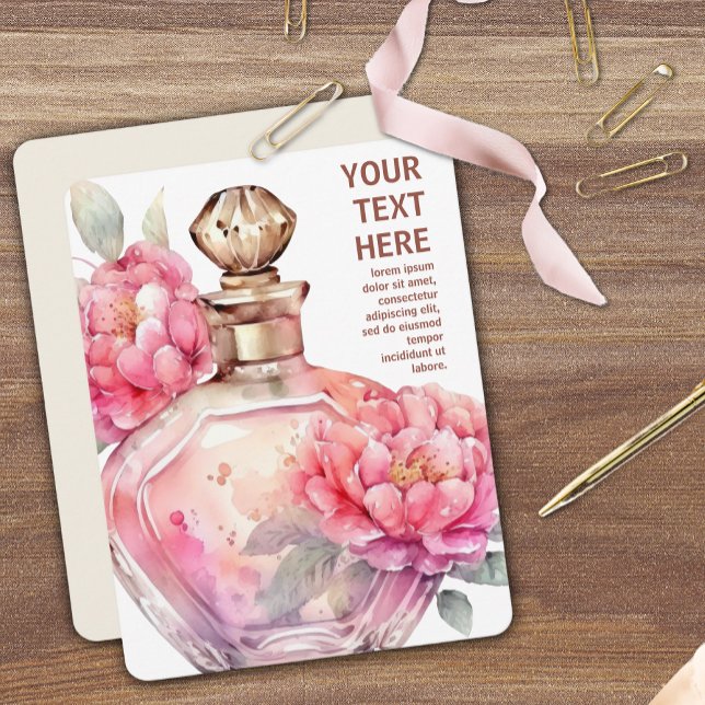 Pink Perfume Bottle Flat Card (Creator Uploaded)