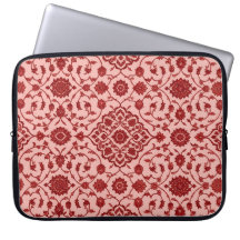 Pink Persian Floral Laptop Sleeve