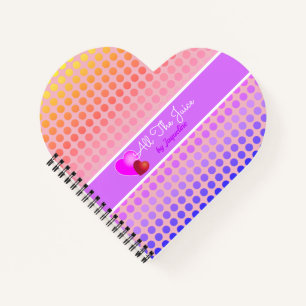 PINK PERSONAL DIARY with YOUR NAME in Purple Text Notebook