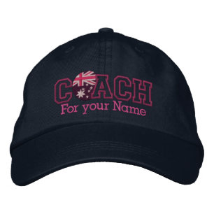 Pink Personalised Australia Coach with your name Embroidered Hat