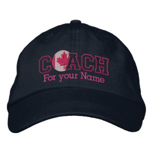 Pink Personalised Canadian Coach with your name Embroidered Hat