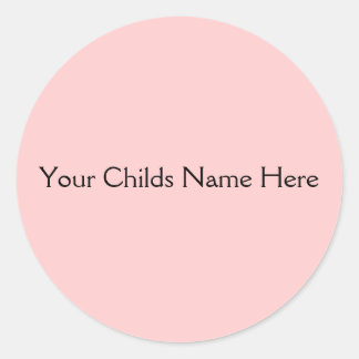 Pink Personalised Childs Name Sticker