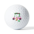 Pink Personalised Custom Golf Cart Clubs Monogram