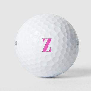 Pink Personalised Custom Monogram Golf Balls