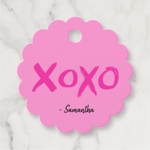 Pink Personalised Galentine's Day xoxo valentine's Favour Tags