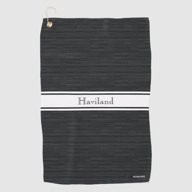 Pink Personalised Golf Towel HAMbWG (Front)