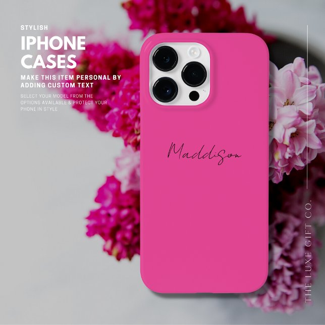 Pink Personalised iPhone Case Script Name (Creator Uploaded)